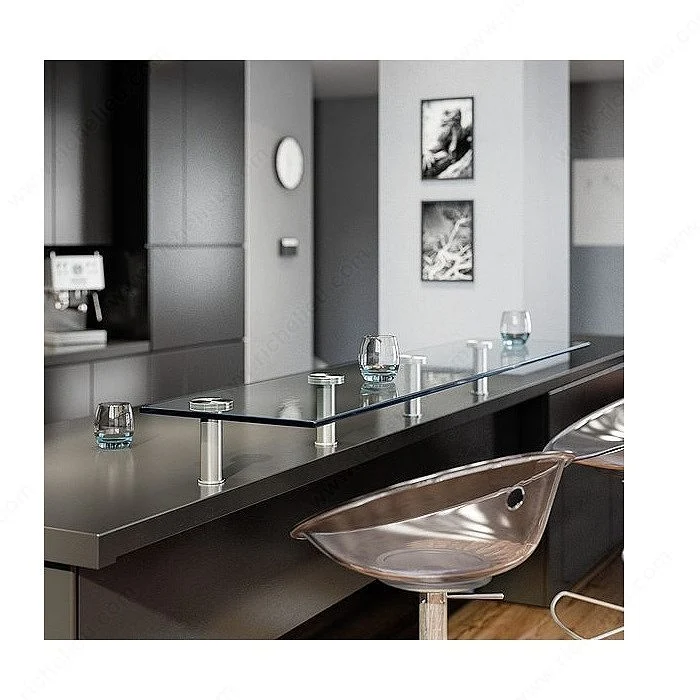 Adaptateur rond pour coller une plaque de verre