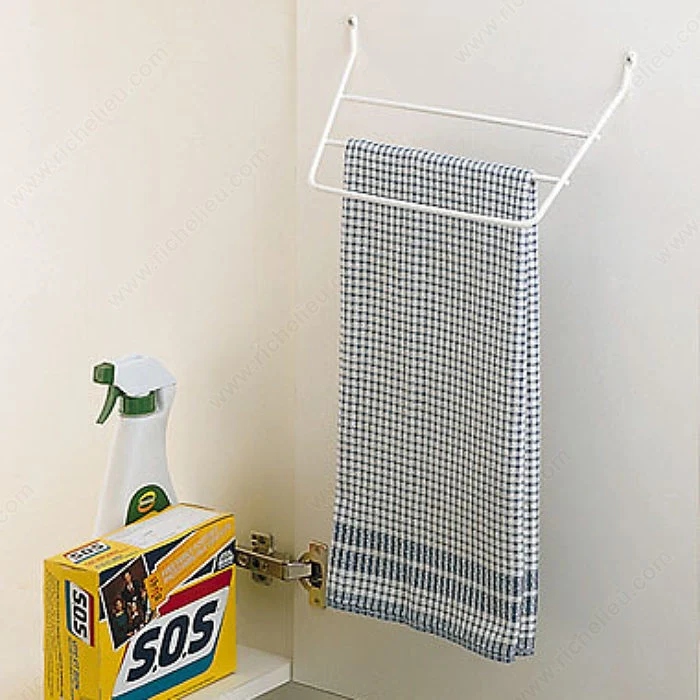 Porte-serviette en fil de fer blanc