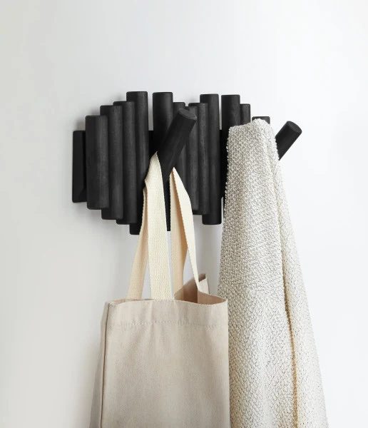 Porte manteau en bois naturel 5 crochets - Picket