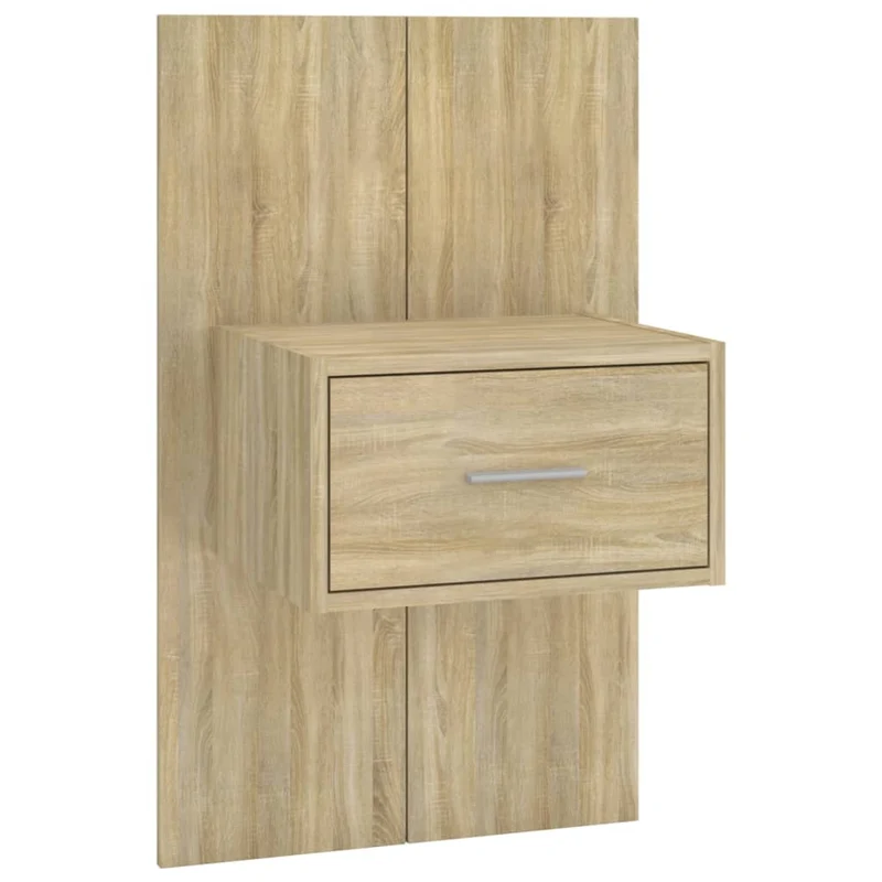 Tables de chevet murales 2 pcs chêne sonoma brun DEC036065