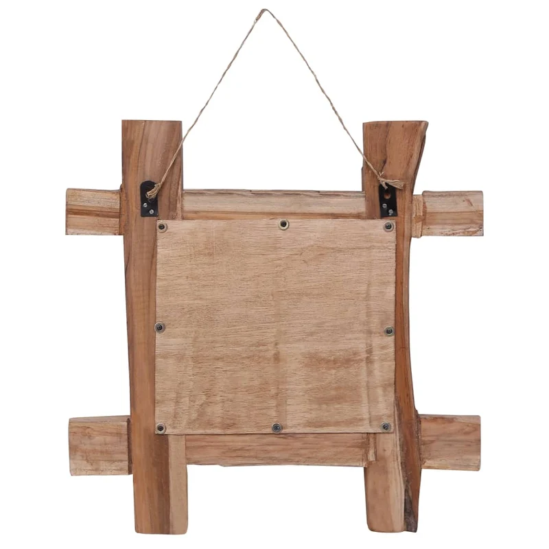 Miroir en forme de bûches Naturel 50x50 cm Bois de récupération massif DEC022798