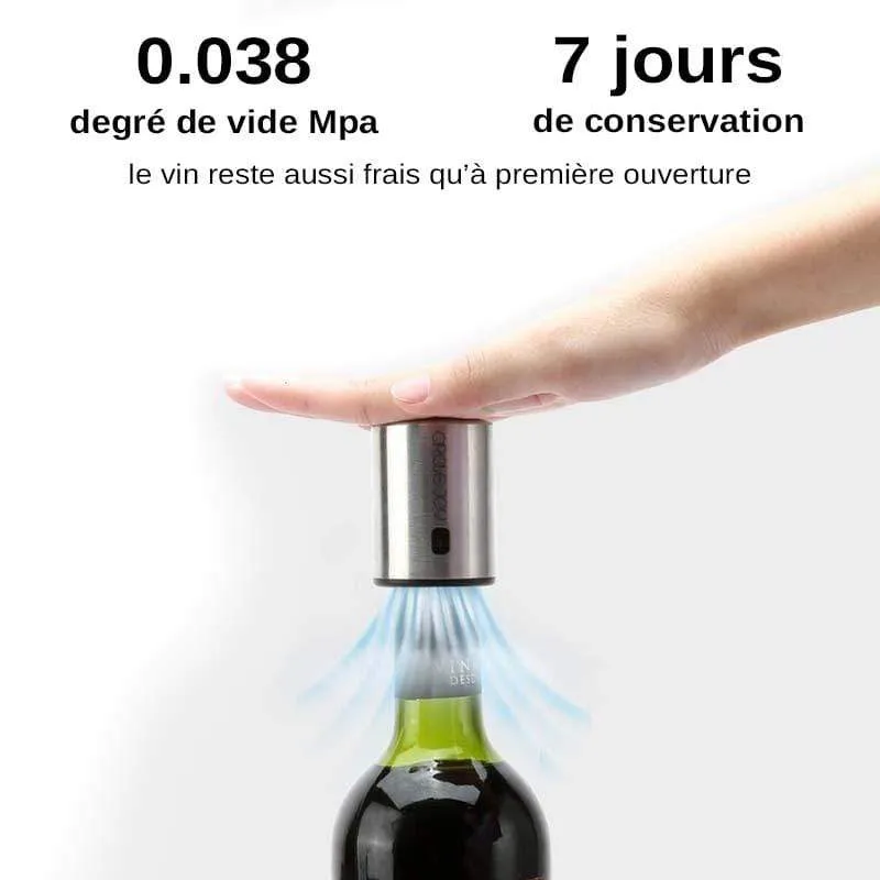 Bouchon Vin Pompe à Vide Silver Romance