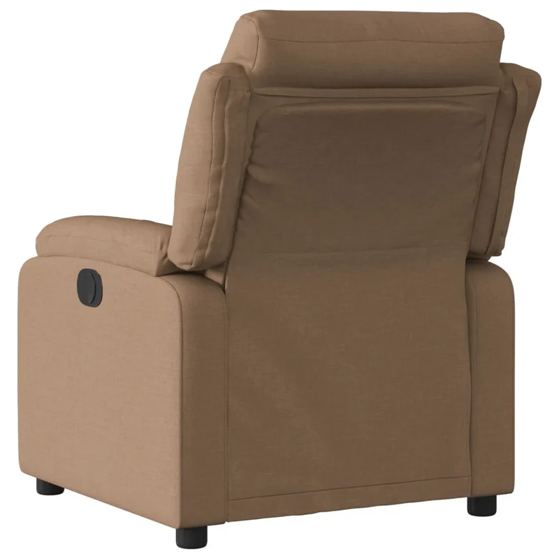 Fauteuil relax TV rembourrage confortable fonction d'inclinaison manuelle en tissu marron DEC028039