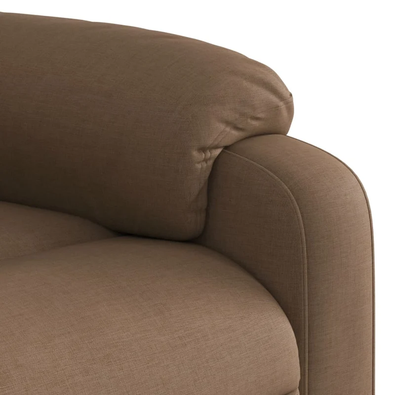 Fauteuil relax TV rembourrage confortable fonction d'inclinaison manuelle en tissu marron DEC028039