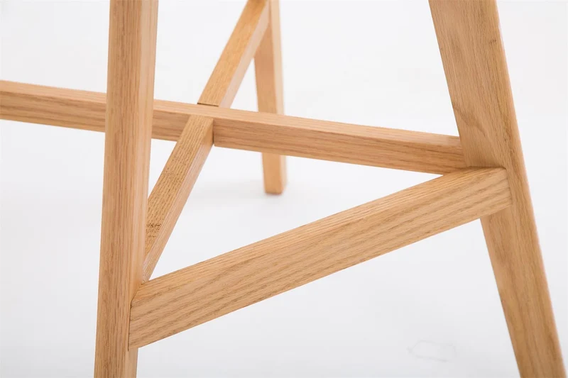 Tabouret de bar style scandinave avec repose-pieds en bois assises en plastique et synthétique orange 10_0000933