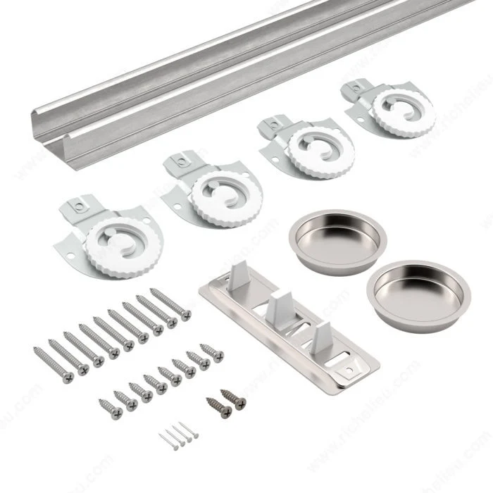 Ensemble de quincaillerie 146BC pour portes superposées avec rail