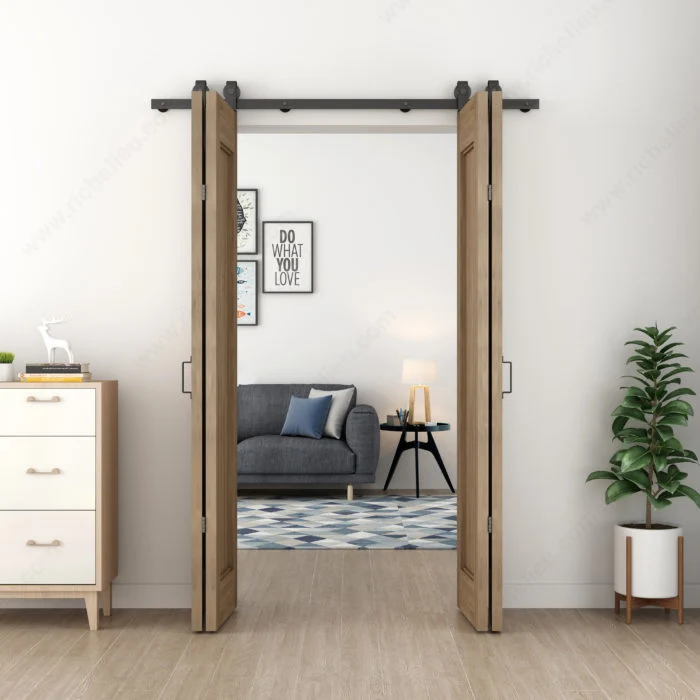 Ensemble pour porte de grange pliante CLASSIQUE avec rail