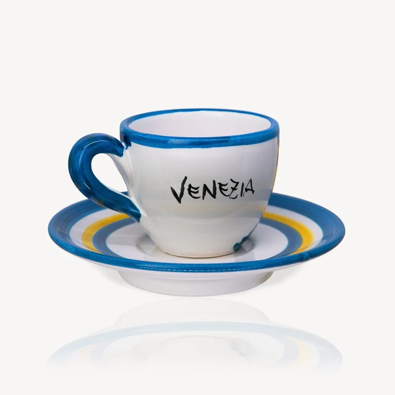 "Venezia" - Hand-painted Espresso Cup Memoritaly (2 cups)