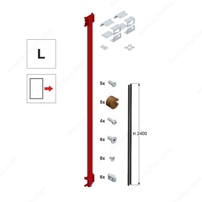 Ensemble d'assemblage pour porte de bois PS66