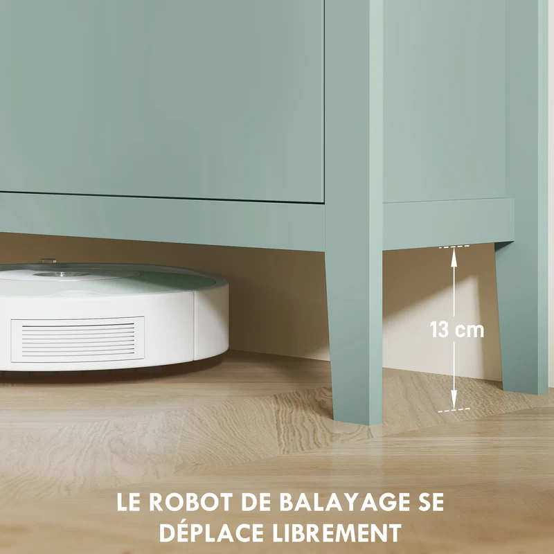 Meuble à chaussures étroit 105 x 24 x 95,5 cm rangement 20 paires gain de place moderne en panneau de particules vert 21_0002747