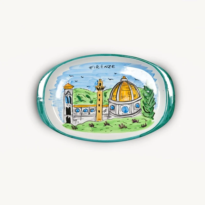 Memoritaly handmade painted tray Firenze