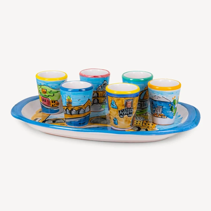 Memoritaly handmade painted tray Firenze