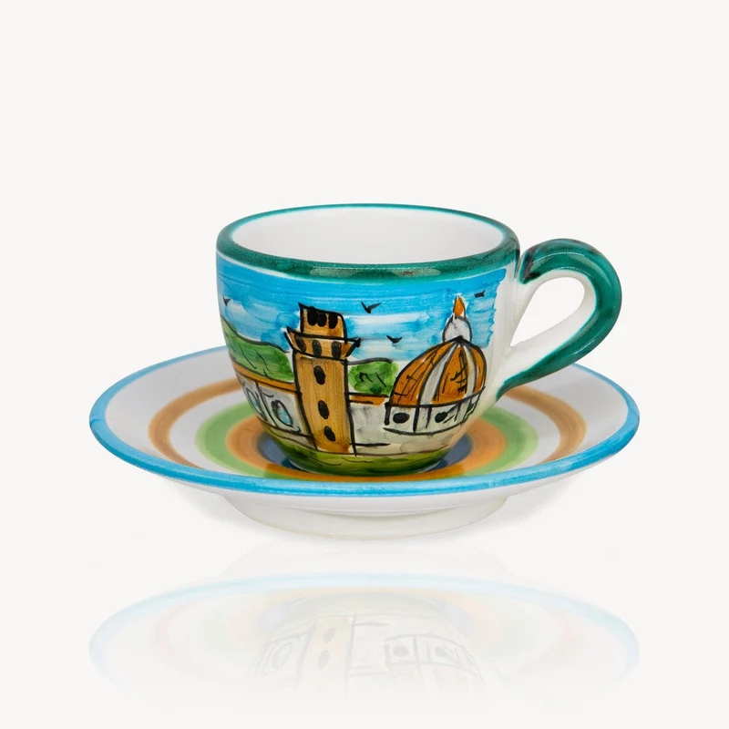 "Firenze" - Hand-painted Espresso Cup (2 cups)
