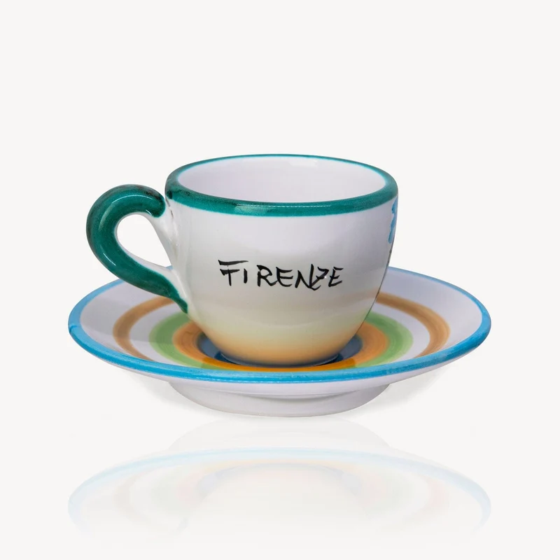 "Firenze" - Hand-painted Espresso Cup (2 cups)