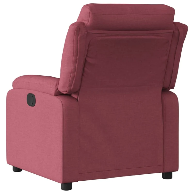 Fauteuil relax TV fonction d'inclinaison électrique très confortable en tissu rouge bordeaux DEC028548