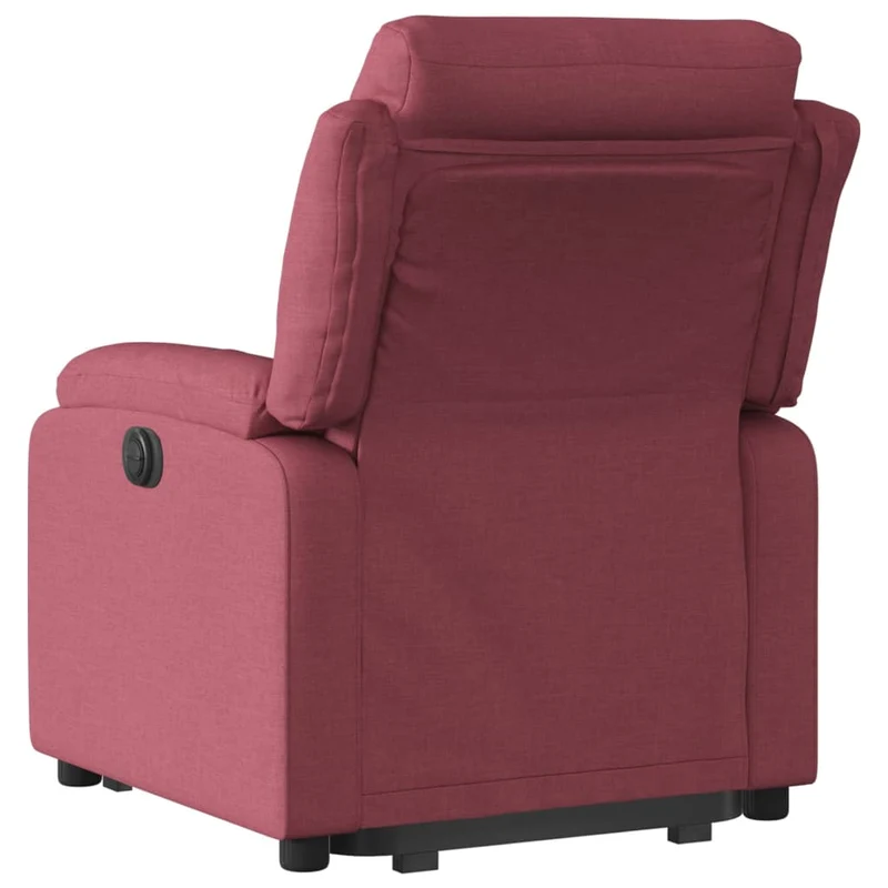 Fauteuil relax TV rembourrage confortable fonction de levage électrique en tissu rouge bordeaux DEC028140
