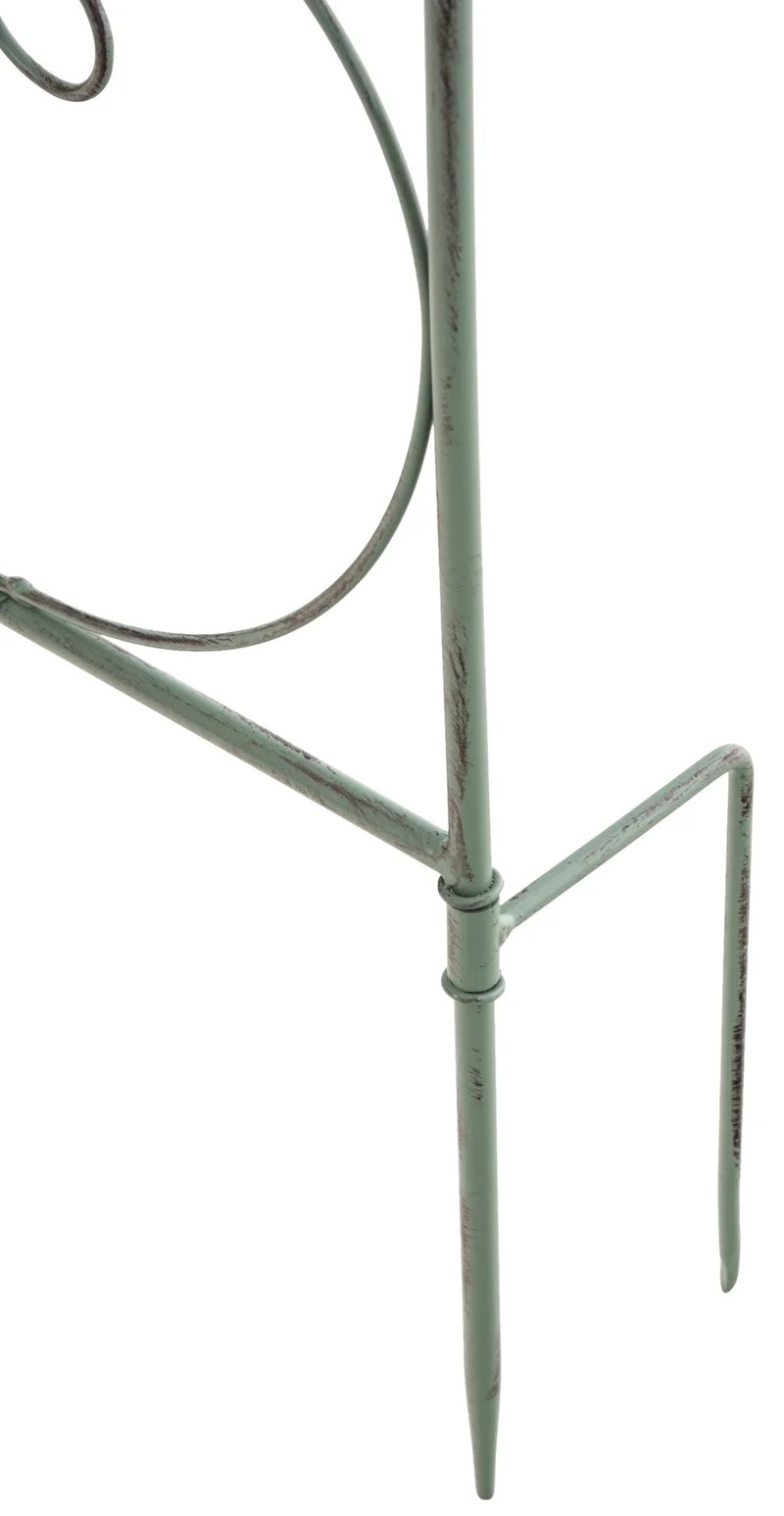 Lot de 2 treillis de jardin support pour plantes grimpantes 133x99 cm en métal vert vieilli 10_0003839