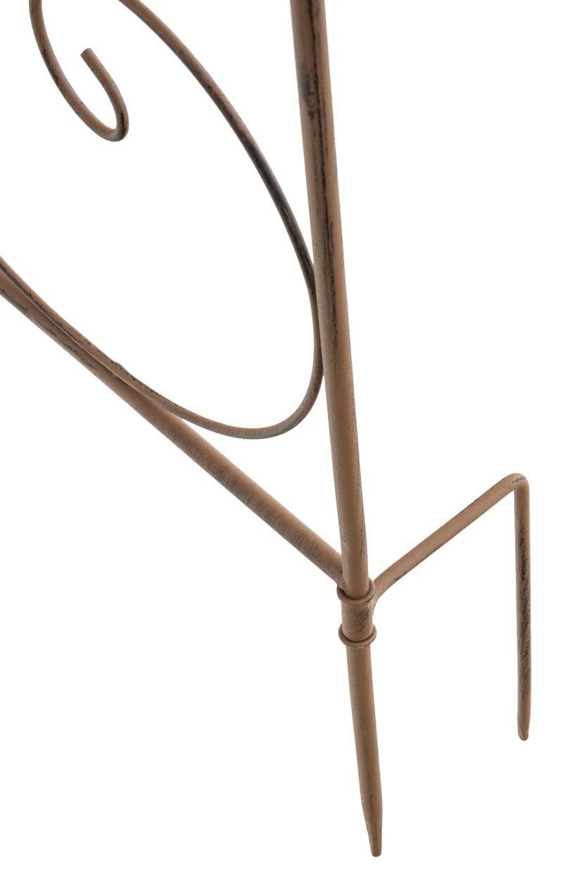 Lot de 2 treillis de jardin support pour plantes grimpantes 133x99 cm en métal marron vieilli 10_0003836