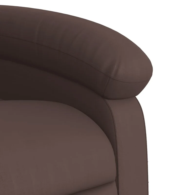 Fauteuil de relaxation TV fonction massage inclinable 6 points de massage en PVC marron DEC027005