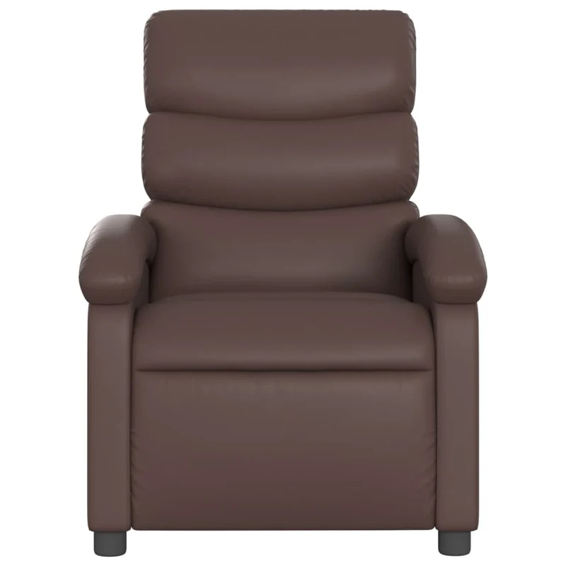 Fauteuil de relaxation TV fonction massage inclinable électrique 6 points de massage en PVC marron DEC027200
