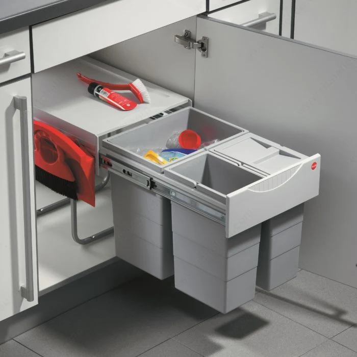 Centre de recyclage triple Tandem 18 L + 2 x 8,5 L