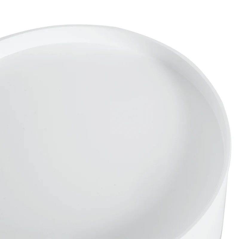 Lot de 2 tables de chevet rondes 38 x 38 x 45 cm tiroir pratique pieds effilés épuré scandinave chambre en MDF blanc 21_0001836