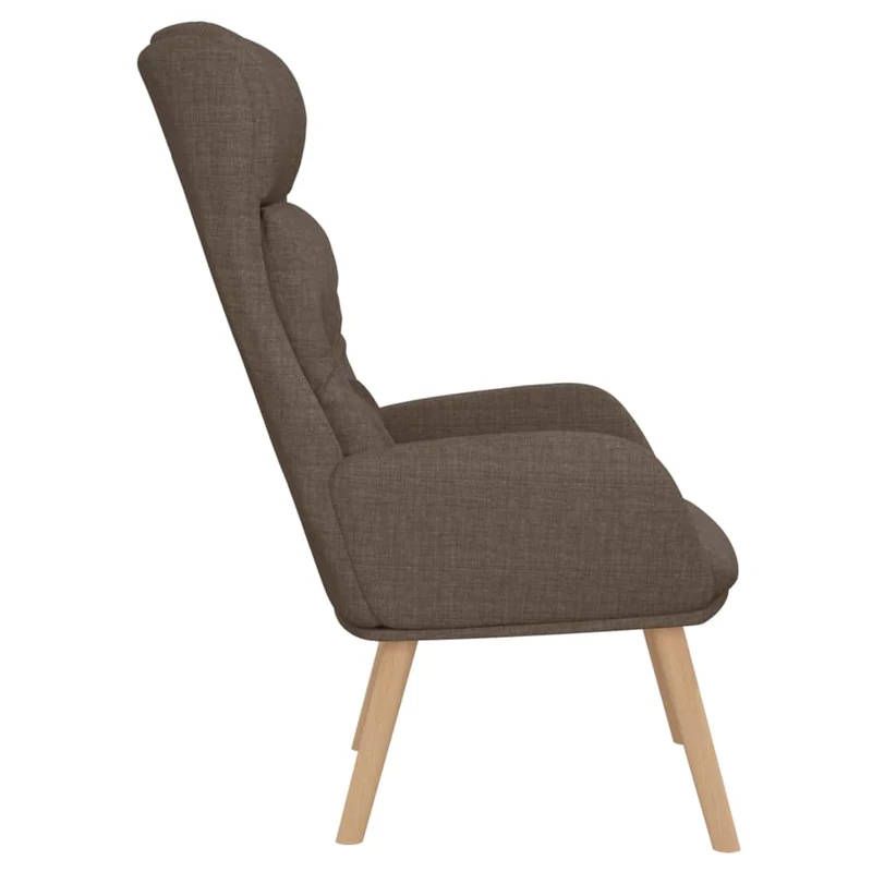 Fauteuil lounge chaise de canapé design moderne en tissu taupe DEC026773