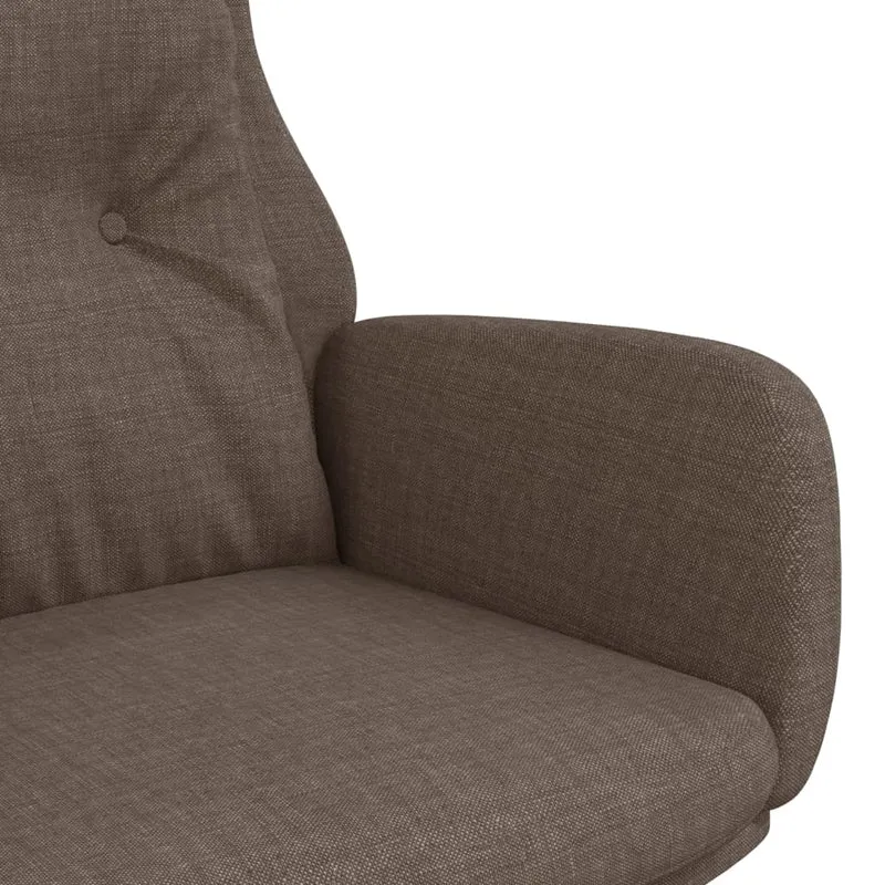 Fauteuil lounge chaise de canapé design moderne en tissu taupe DEC026773