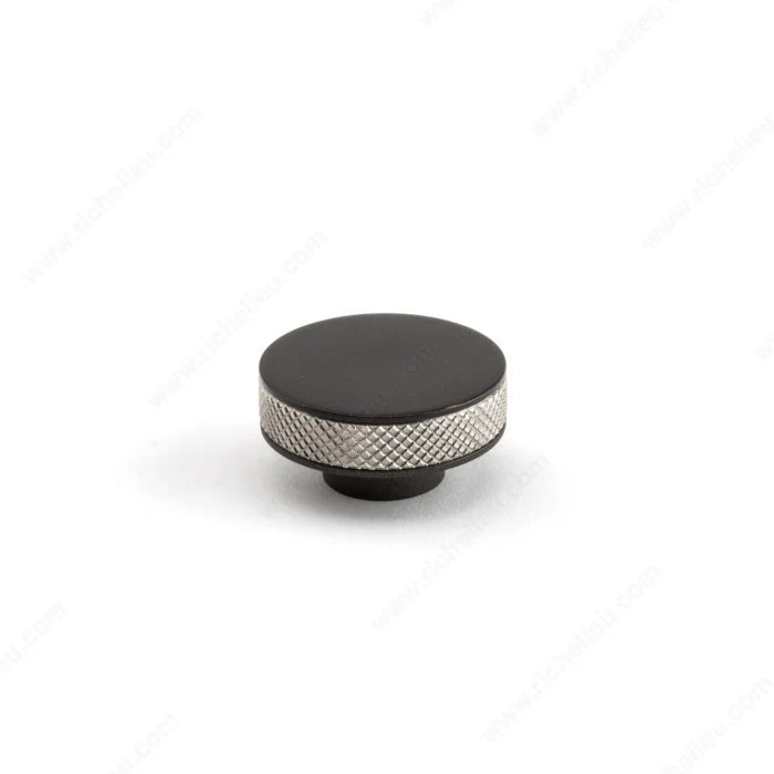 Bouton contemporain en laiton et acier inoxydable - PO458O