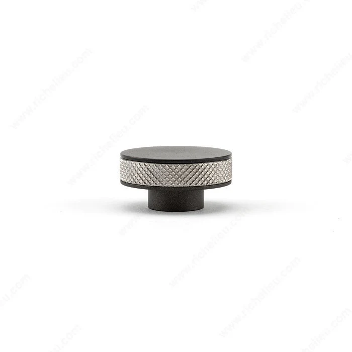 Bouton contemporain en laiton et acier inoxydable - PO458O