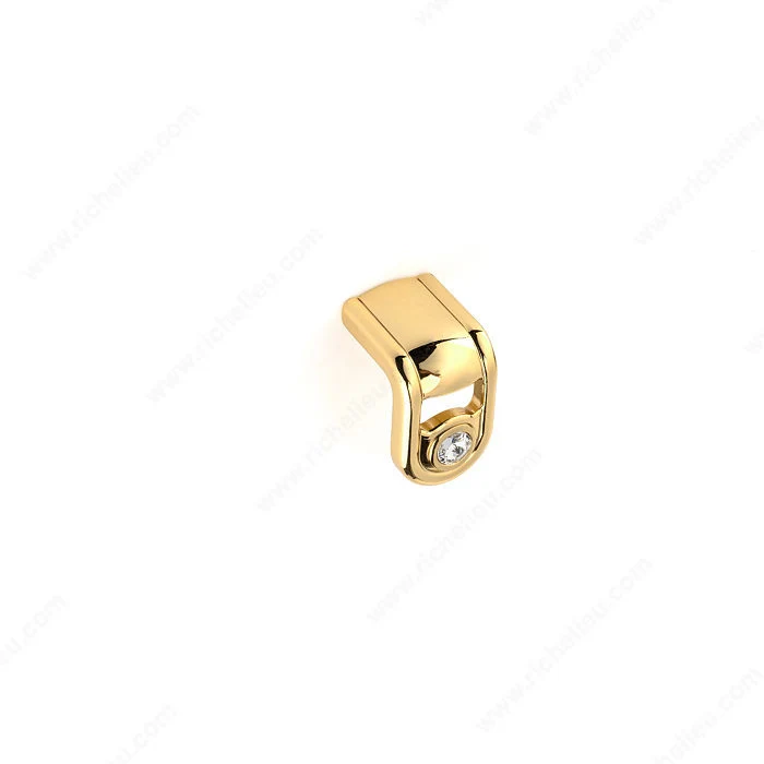Bouton contemporain en métal et cristal Swarovski - PO2057Z