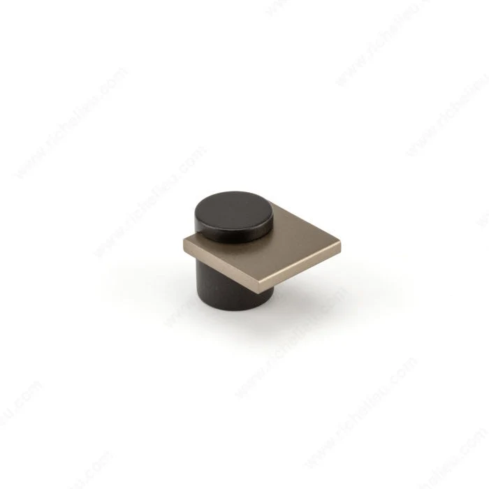 Bouton contemporain en aluminium et laiton - PO2054I