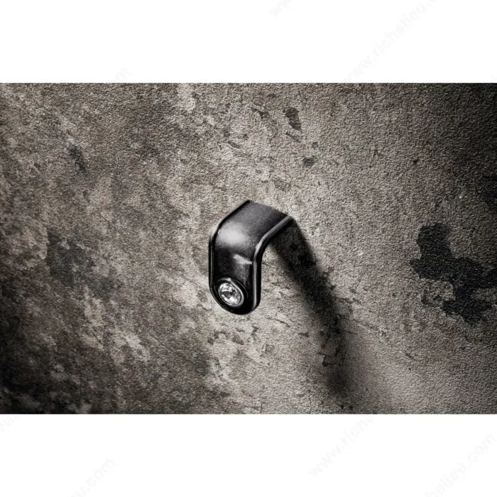 Bouton contemporain en métal et cristal Swarovski - PO2055Z