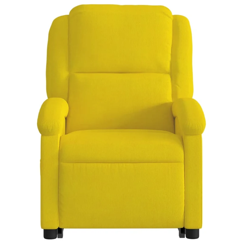Fauteuil de relaxation TV fonction massage inclinable levage électrique en velours jaune DEC026983