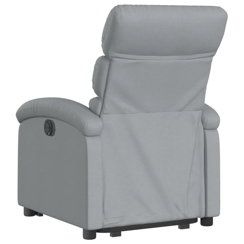 Fauteuil relax TV rembourrage confortable fonction de levage électrique en tissu gris clair DEC027901