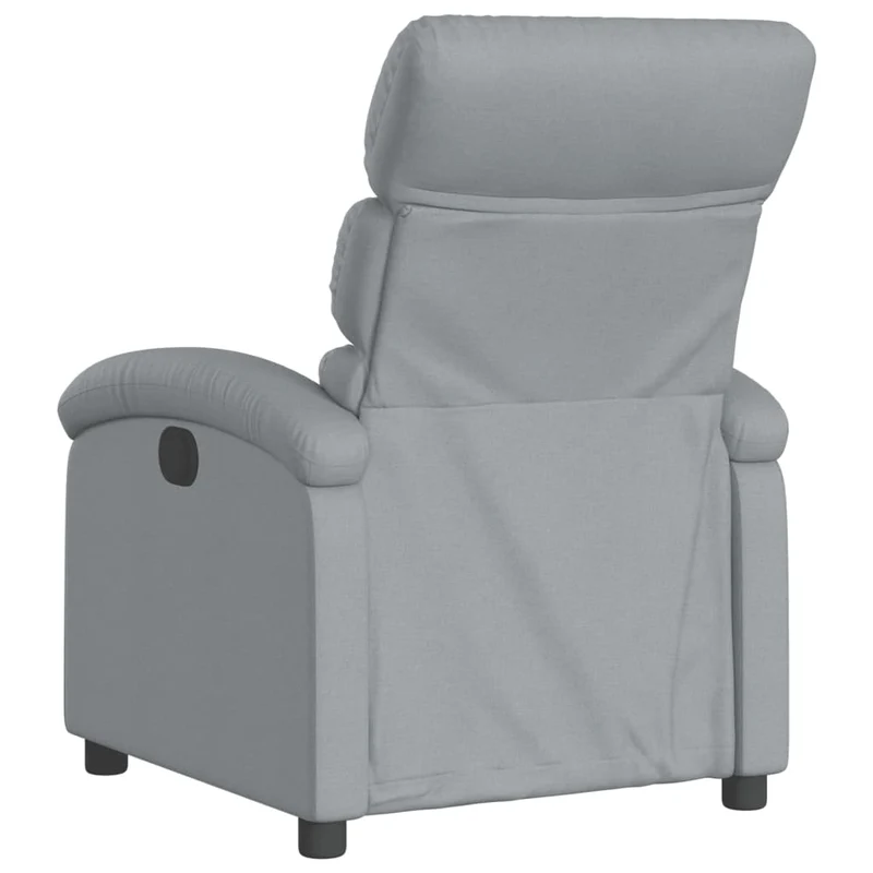 Fauteuil relax TV fonction d'inclinaison électrique très confortable en tissu gris clair DEC028324