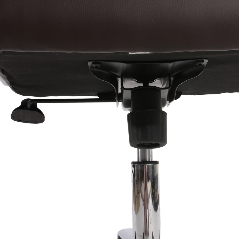 Fauteuil chaise de bureau exécutif sur roulette XXL pivotante synthétique marron 04_0001905