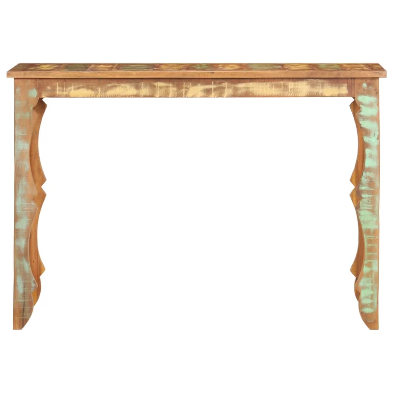 Table console 110 x 40 x 76 cm bois de récupération massif brun DEC031529