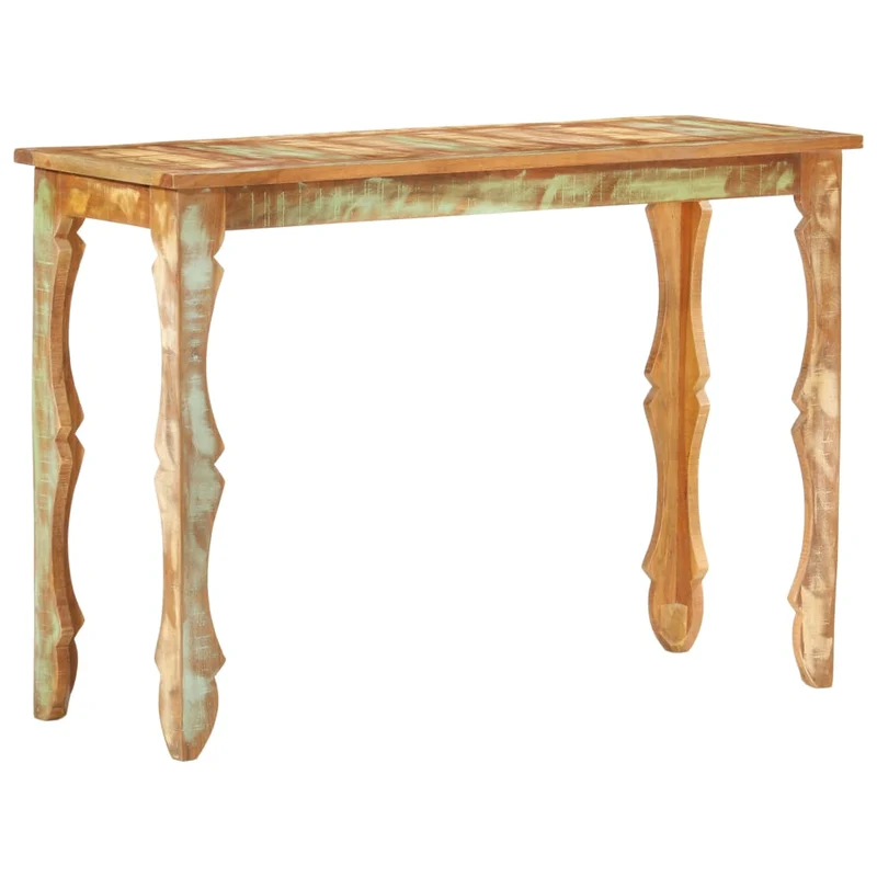 Table console 110 x 40 x 76 cm bois de récupération massif brun DEC031529