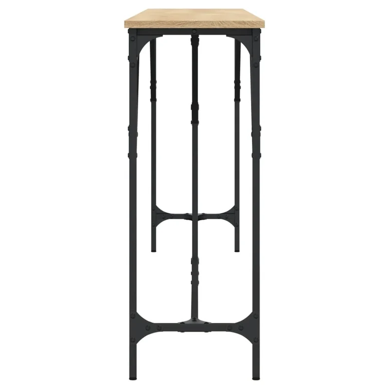 Meuble d'entrée table console design élégant 200 x 29 x 75 cm bois d'ingénierie et métal DEC031944