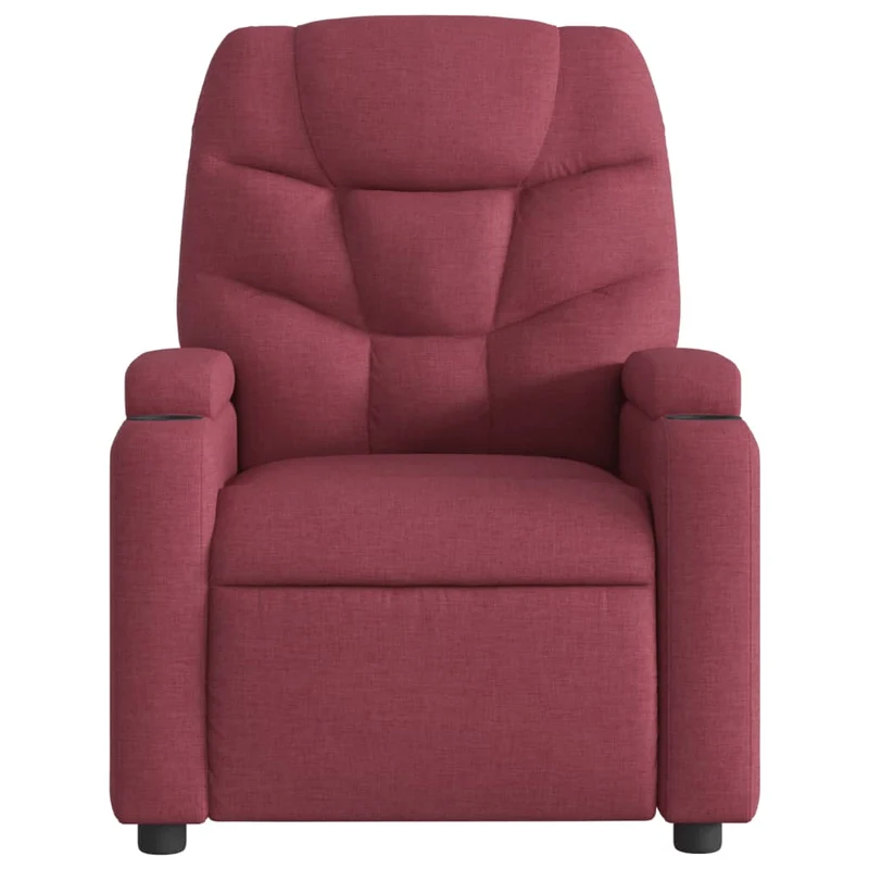 Fauteuil relax TV fonction d'inclinaison électrique très confortable en tissu rouge bordeaux DEC028533