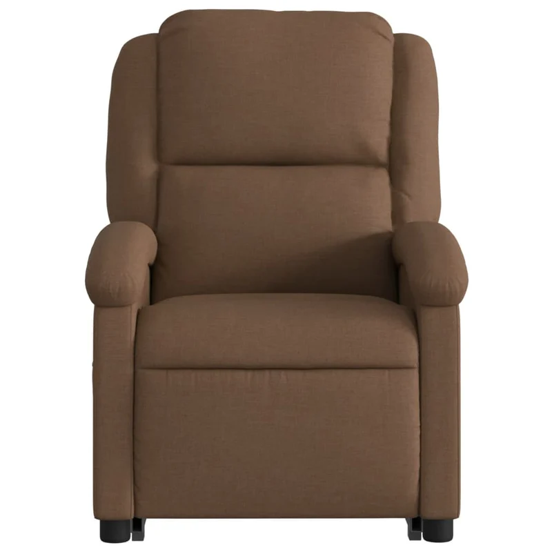 Fauteuil relax TV rembourrage confortable fonction de levage électrique en tissu marron DEC028044