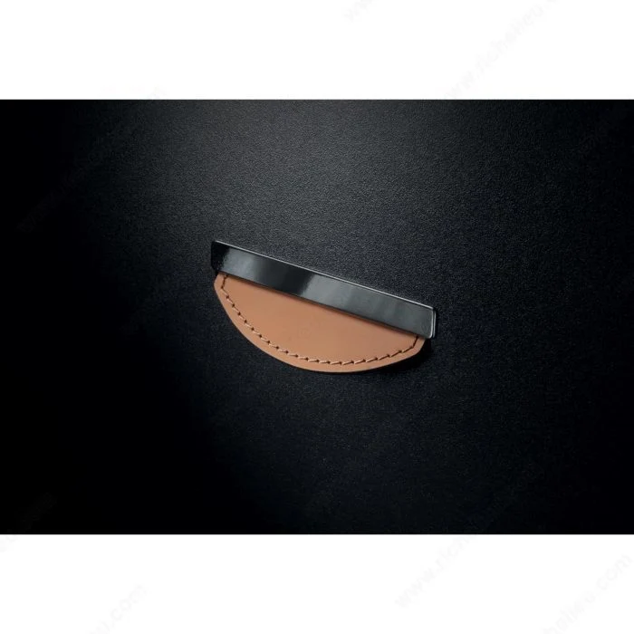Poignée contemporaine en cuir et en métal à encastrer - MN2467Z