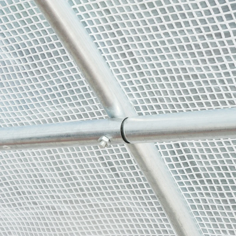Bâche de rechange serre tunnel 6 x 3 x 2 m protection anti uv et porte enroulable moderne épuré en polyéthylène blanc 21_0004164