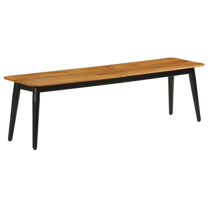 Banc de salle à manger cuisine 160 x 40 x 45 cm bois massif de manguier et fer brun DEC025000