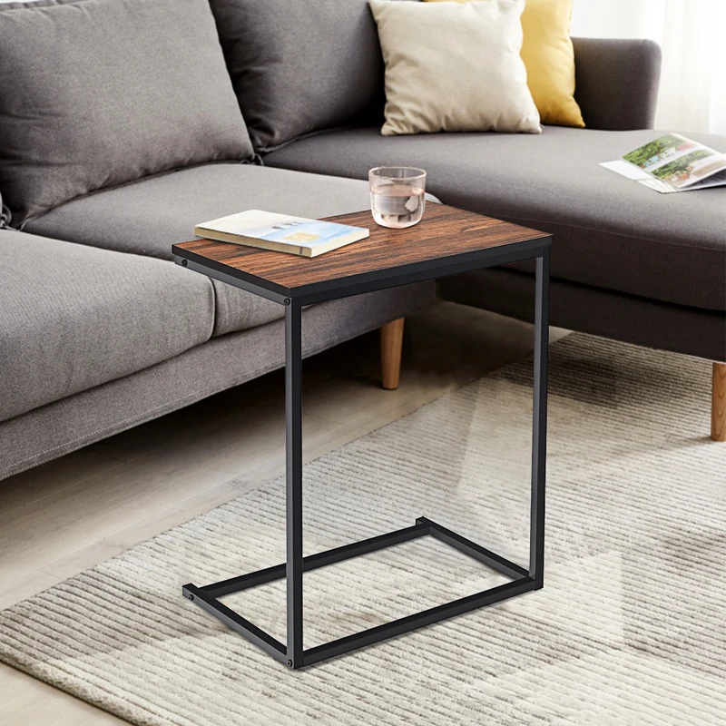 Table d’appoint table basse table pour ordinateur pc bout de canapé marron 20_0001210