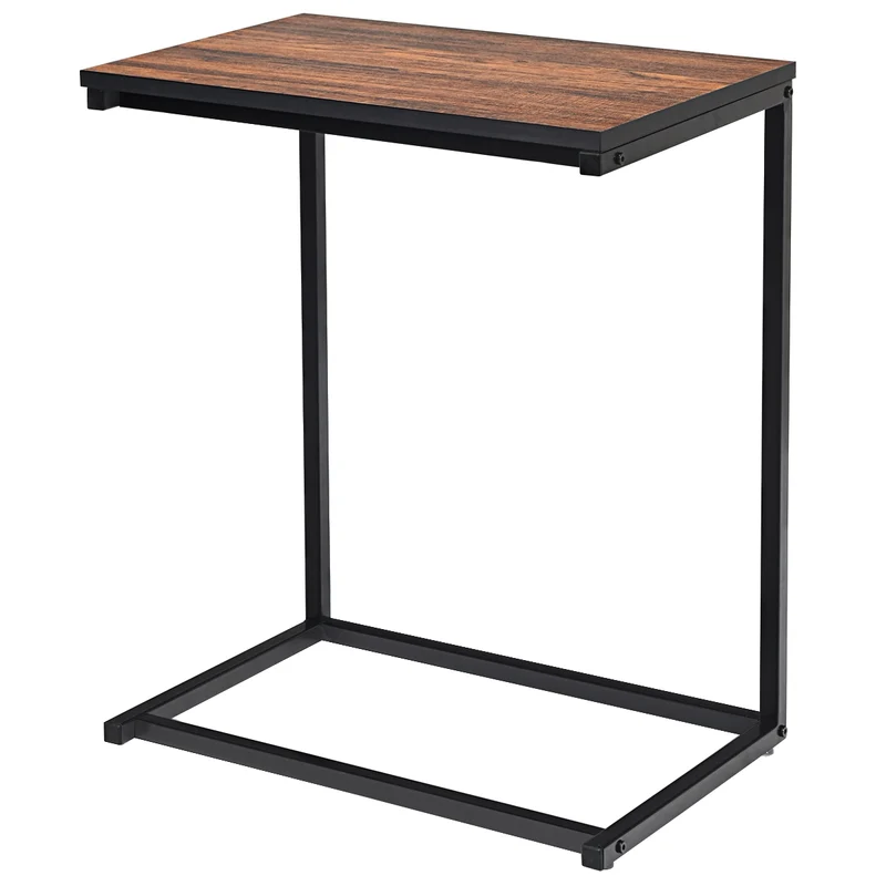 Table d’appoint table basse table pour ordinateur pc bout de canapé marron 20_0001210