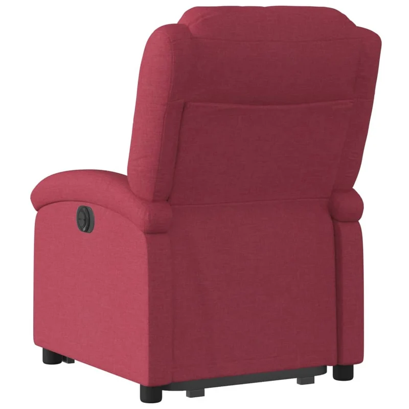 Fauteuil relax TV fonction de levage électrique très confortable en tissu rouge bordeaux DEC028540