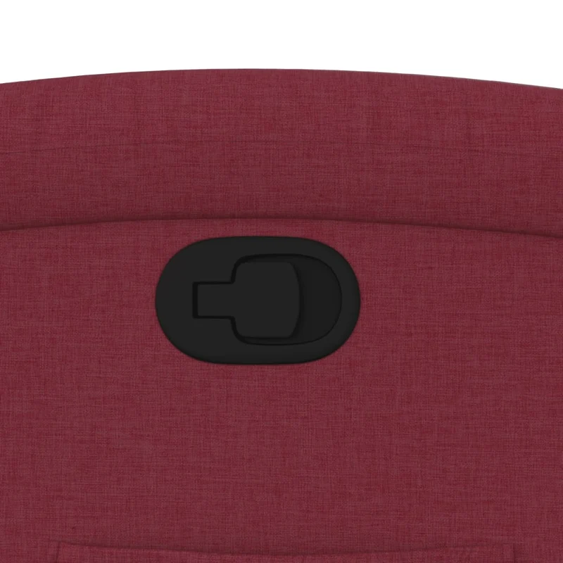 Fauteuil relax TV rembourrage confortable fonction d'inclinaison manuelle en tissu rouge bordeaux DEC028147