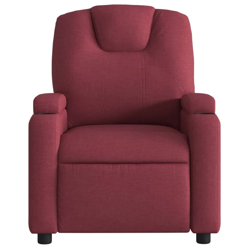 Fauteuil relax TV fonction de levage électrique très confortable en tissu rouge bordeaux DEC028544